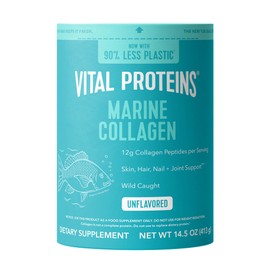 Vital Proteins Suplemento en polvo de péptidos de colágeno marino para piel, cabello, uñas y articulaciones - Colágeno hidrolizado - 12 g por porción 