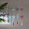 4 Pcs Crystal Suncatcher with Hearts, Rainbow Makers, Hanging Crystal