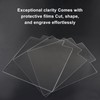 Hordion 6 Pcs Acrylic Sheet Clear Cast Square Panels, 0.08"