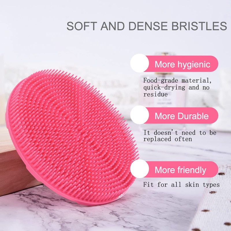 INNERNEED Cepillo de Ducha de Silicona Suave de Calidad Alimentaria,
