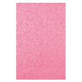 Sizzix 3-D Textured Impressions Embossing Folder Floral Scrolls, 665751, One Size