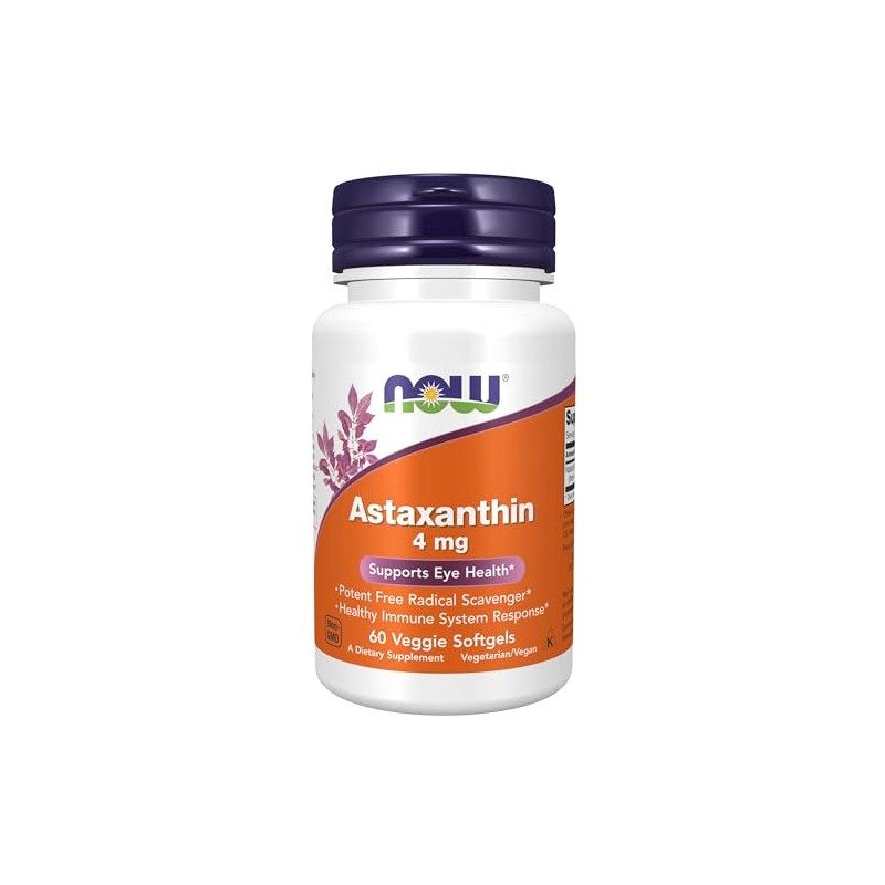 NOW Astaxanthin, 4mg, 60 Softgels
