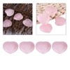 Rose Quartz, 4 PCS Heart Shaped Healing Stone Well Polished
