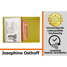 Josephine Osthoff Handtaschen-Manufaktur Men's Ec et Étui Pour Carte D'identité Travel Accessory Wallet, citrus