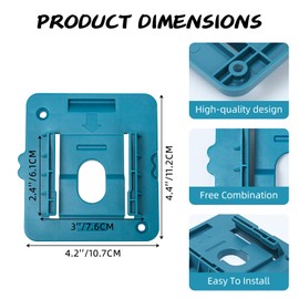 KETTKEL 10 Pack Battery Holder for Makita 18V Battery Mount Wall Mount Dock Holder Fit for BL1860 BL1850 BL1840 BL1830 with 20 Screws