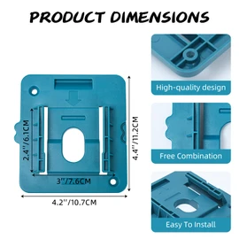 KETTKEL 10 Pack Battery Holder for Makita 18V Battery Mount Wall Mount Dock Holder Fit for BL1860 BL1850 BL1840 BL1830 with 20 Screws