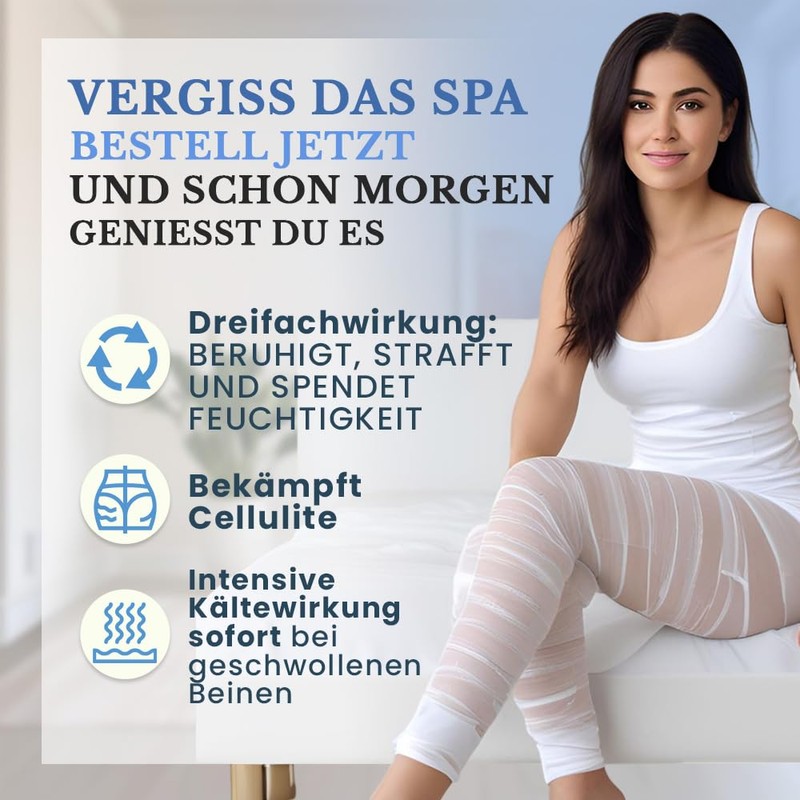 Ritalia Cellulite Wrap - Draining Leg Wrap with Cold Effect
