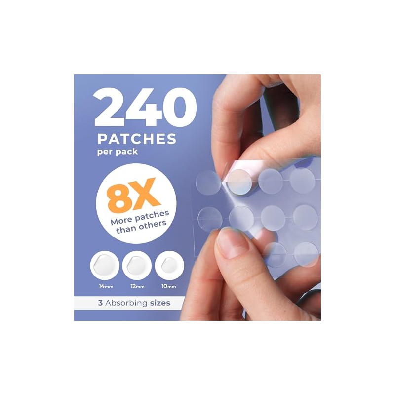 KEYCONCEPTS Patchrx Parches De Espinillas Para La Cara (240 Parches),