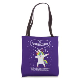 Dabbing Unicorn Nursicorn Ladies Girls Funny Nurse Nursing Tote Bag