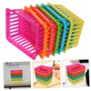 NUOBESTY 6pcs Plastic Desktop Storage Stationery Organizers Colorful Baskets for