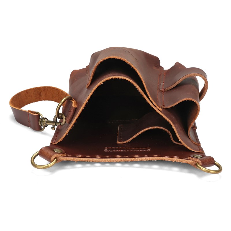 Tourbon Leather Scissor Belt Shoulder Bag Electrician Holster Gardening Florist