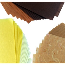 50 Mulberry Paper Sheets Plain Origami Design Craft Handmade Art Paper Japan Washi Card Making Decoupage Yellow