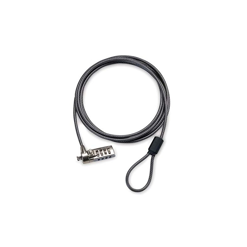 Targus DEFCON T-Lock Resettable Combo Cable Lock for Laptop Computer