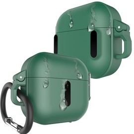 Waterproof Case for AirPods 3rd Generation, MagSafe case, Support MagSafe Wireless Charging,Easy Access to The Standard Lightning Cable,Visible Charging Light. (Green)