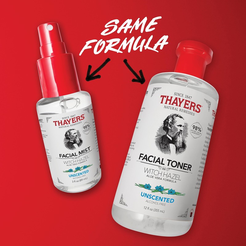 Thayers Alcohol-Free Witch Hazel Facial Mist Toner with Aloe Vera,
