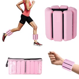 2 PCS Adjustable Wrist Weights Ankle Weights Set with Pouch for Women Men(0.45 Kg Each), Adjustable for Exercise Walking Jogging Yoga Running Aerobics Pilates Dance Weight-Bearing