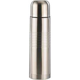 Rosenstein & Söhne Vacuum Flask in Bottle Shape: Stainless Steel Insulated Flask with Cup 0.5 Litres (Double-Walled Thermal Flasks, Drinking Cups on the Go Offices Lunch Double Stainless Outdoor)