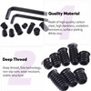 Swpeet 122Pcs 1/4" + 5/16" Black Zinc Plated Carbon Steel