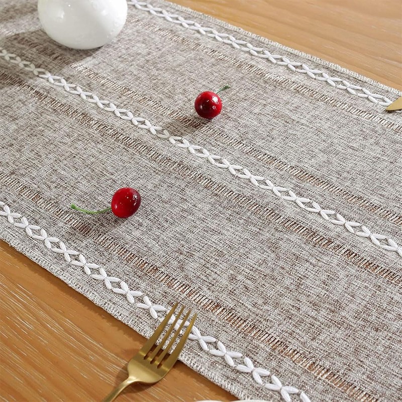 Aufondof Boho Table Runner Farmhouse Table Runner,13" x 90" Long