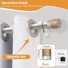 Nickel Curtain Rods for Windows 72 to 144 Inches(6-12ft),1 inch