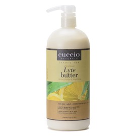Cuccio Naturale Lyte Ultra-Sheer Body Butter - Replenishing Scented Moisturizer Cream - Deep Hydration To Repair Dry Skin - All Natural, Cruelty-Free Formula - White Limetta And Aloe Vera - 32 Oz