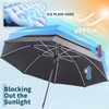 NBtoUS 2 Pack 48.6" Double Canopy Umbrella with Clamp, UPF50+