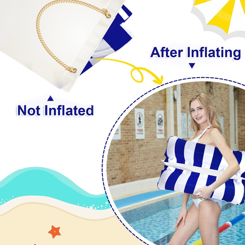Aitsite Inflatable Pool Floats for Adults, 2 Pack Water Hammock,