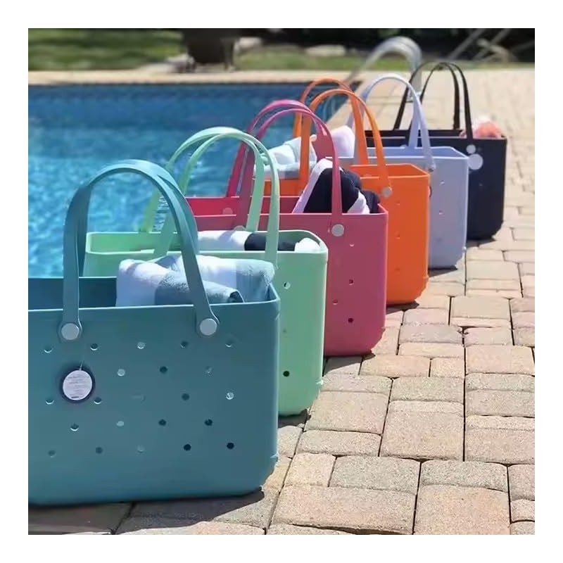 Lake Blue Rubber Beach Bag Beach Tote Bag - Rubber