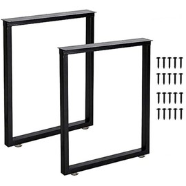 Metal Table Legs 28 Inch Heavy Duty Metal Desk Legs Set of 2 28” Height 24” Wide Industrial Table Legs,Black Table Legs,Modern Table Legs