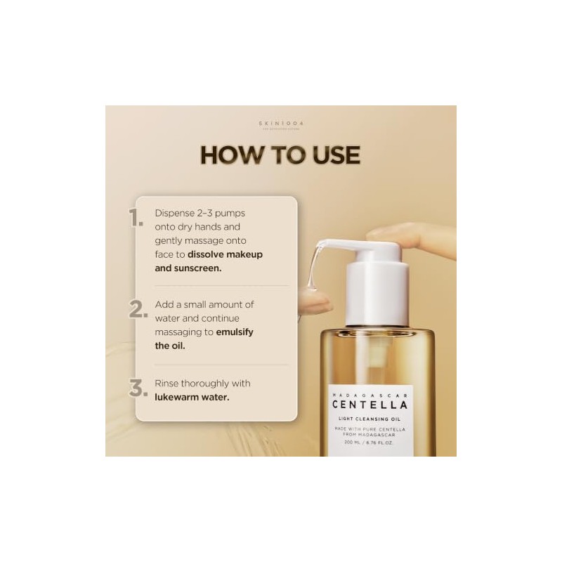 Madagascar Centella Light Cleansing Oil by Skin1004 for Women -