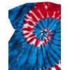 Liquid Blue Men's Stars and Stripes Spiral T-Shirt, Tie Dye,