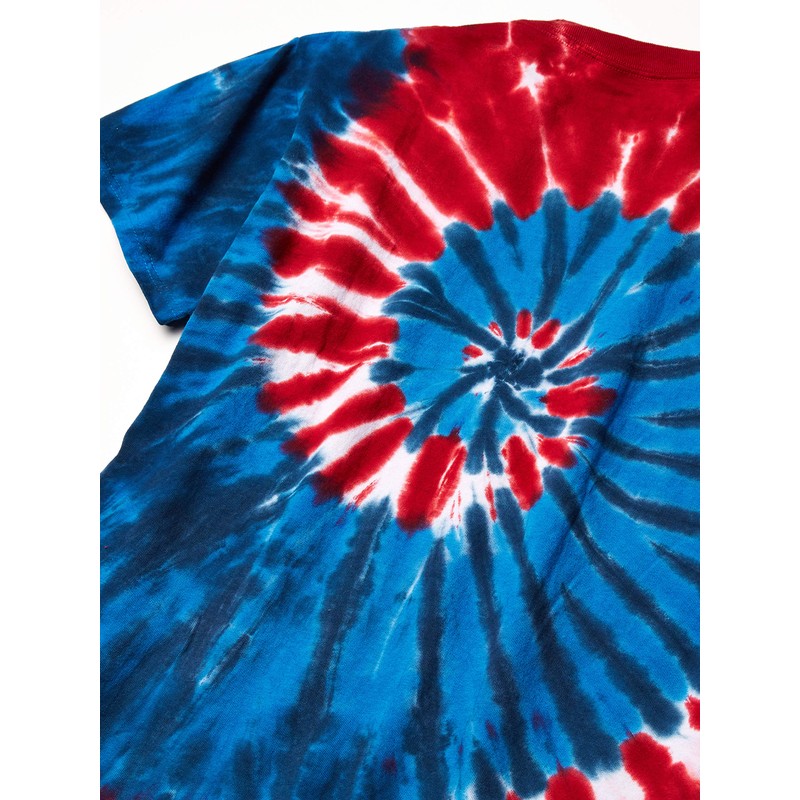 Liquid Blue Men's Stars and Stripes Spiral T-Shirt, Tie Dye,