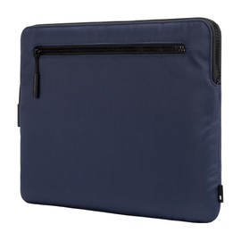 Incase Compact Laptop Sleeve with Flight Nylon - 16 Inch MacBook Pro and Laptop Case – Slim Computer Sleeve with Faux Fur Lining, Front Accessory Pocket with Zipper - Navy