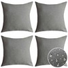 Home Brilliant Grey Outdoor Cushion Covers 45cm x 45cm Sunbrella
