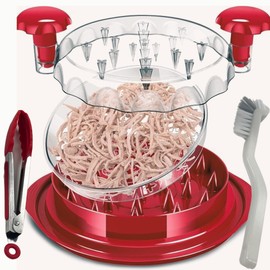 chicken shredder visible twister comes with middle plate cleaning brush and tong suitable for chicken pork beef and turkey