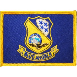 EEINC USN BLUE ANGELS FLAG Embroidered Patch (3-1/2"x2-1/2"