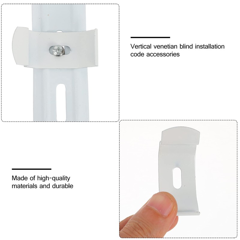 DOITOOL 8Pcs Vertical Blinds L- Shaped Brackets Blinds Curtain Track