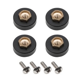 4x Replacement Shower Door Rollers/Runners/Wheels 19mm Diameter (Black-19mm-4pcs)