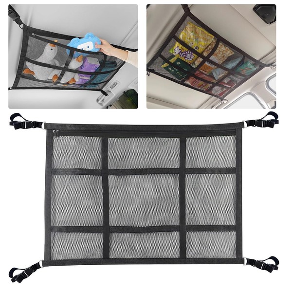 Travel Cargo Net SUV Ceiling Cargo Net Pocket，80 x 55