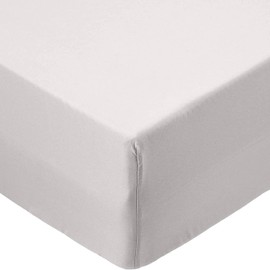 Fitted Bed Sheets 30cm 12 inch Deep Soft Comfy Microfiber Fabric with Easy care Non Iron and Discolour Resistant Silver - Double