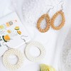 Rattan Earrings Hoops For Women Large Woven Handmade Straw DIY