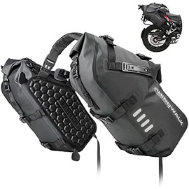 Rhinowalk Motorcycle Saddle bags, Waterproof motorcycle saddlebags, shoulder bag 28L(14L*2), for most Adventure and Sport Motorcycle Racks, 1 Pair