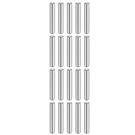 sourcing map 20 Pcs 6 mm x 35 mm Dowel Pins 316L Stainless Steel Cylindrical Dowel Pins Shelf Support Peg Pin Rod Fasten Elements Metal Shelf Pegs Silver Tone