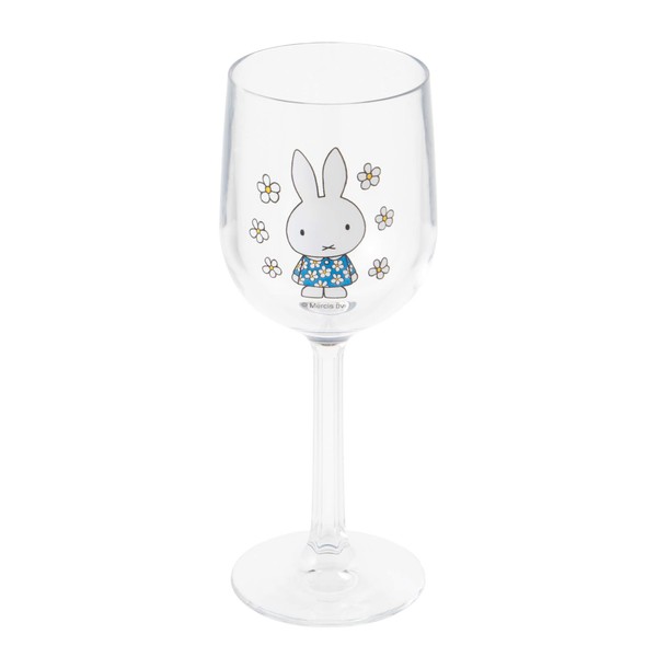 Miffy Miffy Wine Glass, Blue, 6.8 fl oz (200 ml), Diameter 2.8 x Height 7.0 inches (7 x 17.9 cm), Unbreakable Tritan Dishwasher Safe, Heat Resistant 100 Degrees (100 °C), Made in Japan