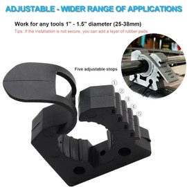 2PCS Quick-Release Shovel Holder for Truck Off-Road Tool Grip, Adjustable Rubber Clamp Mount for UTV ATV Van Trucks Boat Train