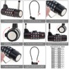 HOJLKLD Combination Lock Cable Lock with 4 Digits,Combination Padlock with