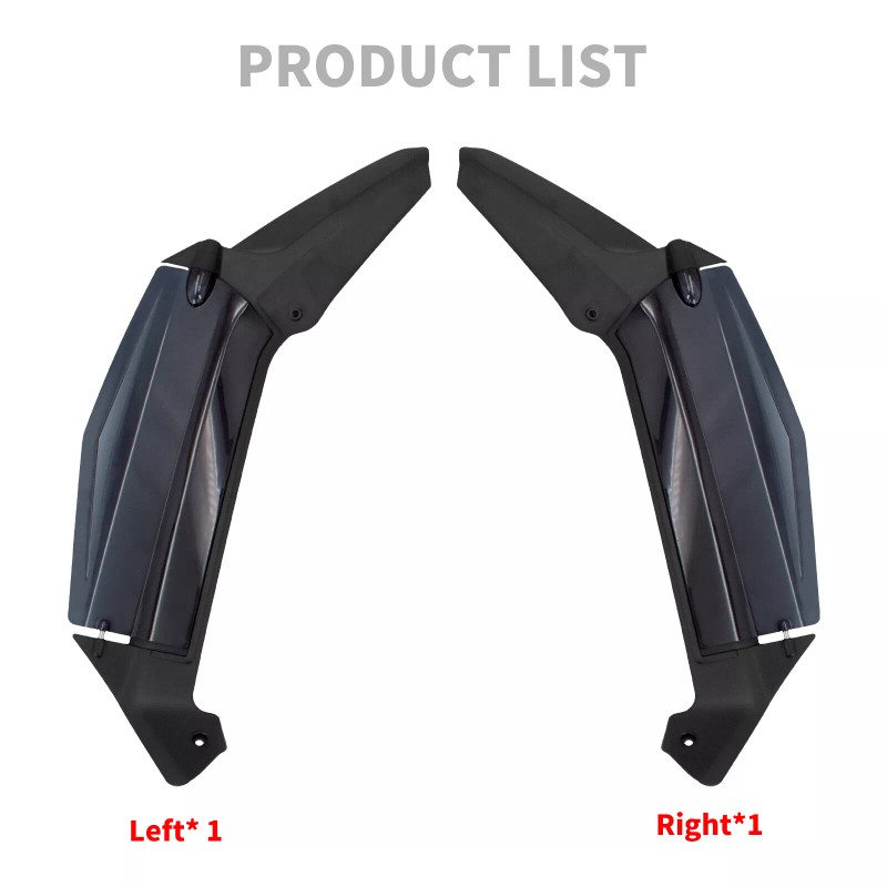 HDBUBALUS Dark Smoke Adjustable Air Deflectors Fit For Honda Gold