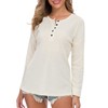 AUSELILY Women's Waffle Knit Tunic Tops Loose Long Sleeve Button