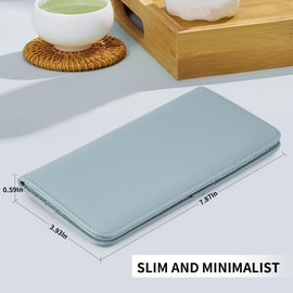 APHISON Wallet Women Ultra Slim Thin Leather Womens Wallet RFID Blocking Credit Card Holder Bifold Clutch Long Ladies Billfold