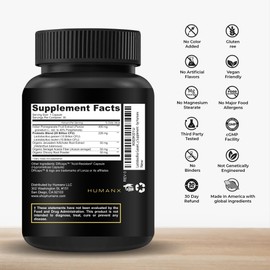 HUMANX Lactobacillus Gasseri & Reuteri+ 20 Billion CFU Plus Organic Prebiotics and Punicaligans - Probiotic Supplements - USA Made - Non-GMO - Performance Driven Delayed Release Capsule